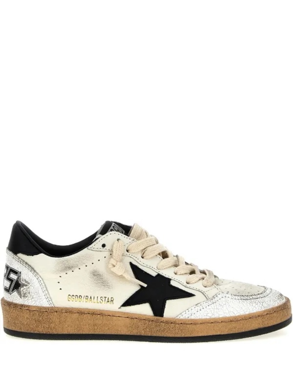 NWOT Golden Goose Ball Star trainers in nappa with black star and black heels ta